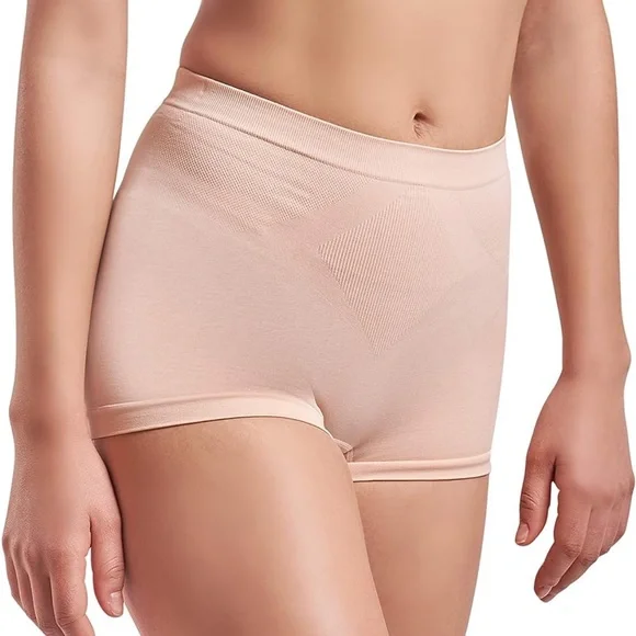 NWT 2 Pk Skinnygirl Shaping Seamless Shorts Beige Tan Size M - Picture 2 of 10